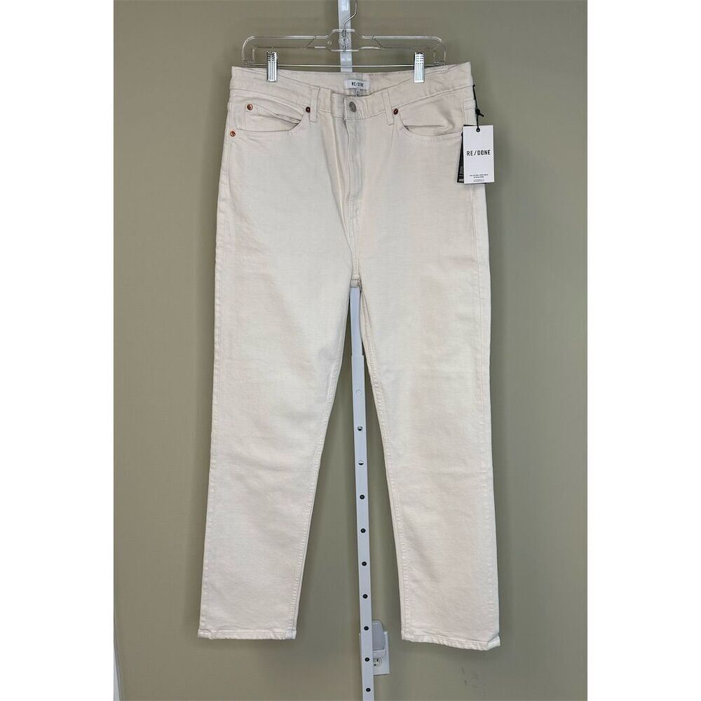 RE/DONE NWT Women’s Ultra High Rise Stove Pipe Jeans in White Size 32